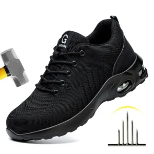 New Styles Men Safety Boots With Steel Toe Cap Anti-smash Work Sneakers