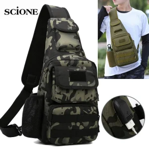 Fanny USB Chest Bag Camping Backpack Molle Bag Tactical Messenger Bags