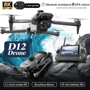 D12 GPS Drone 3-Axis Gimbal With Touch